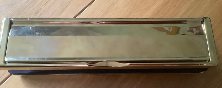 image for New Polished Brass Letter Box / Plate