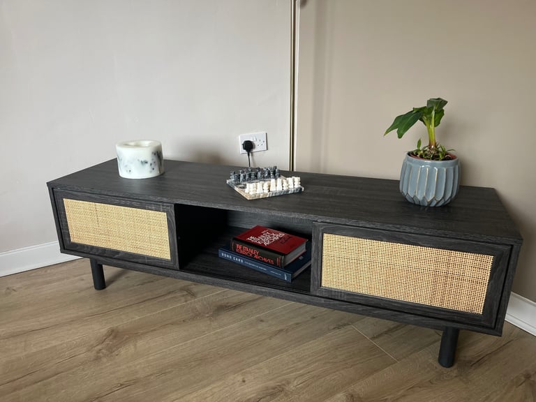 New Pavia Wide Rattan Unit in Black by Made