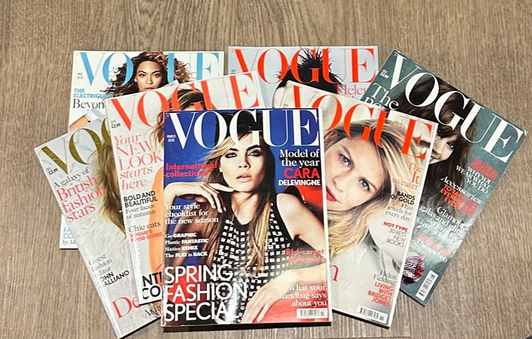 Vogue Magazine - 2013 - 10 Issue Bundle - Beyonce, Cara Delevingne, Kate Moss