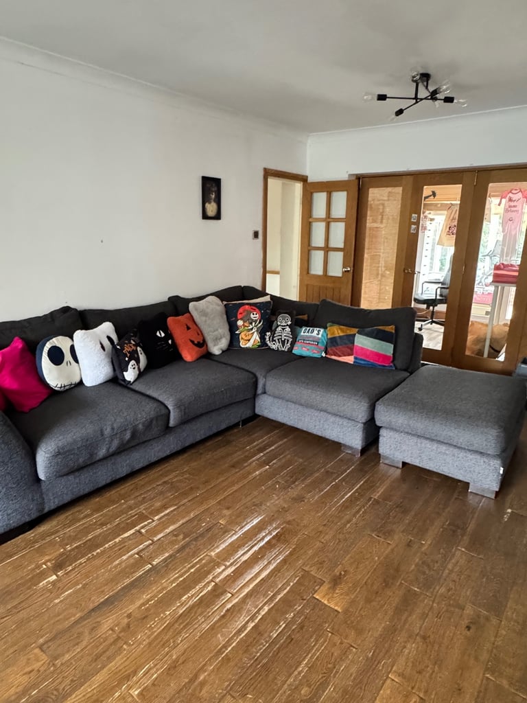 Barker & Stonehouse - Grey L-Shaped Sofa 