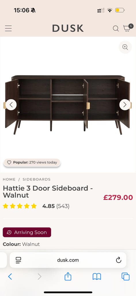 Dusk Hattie console table 