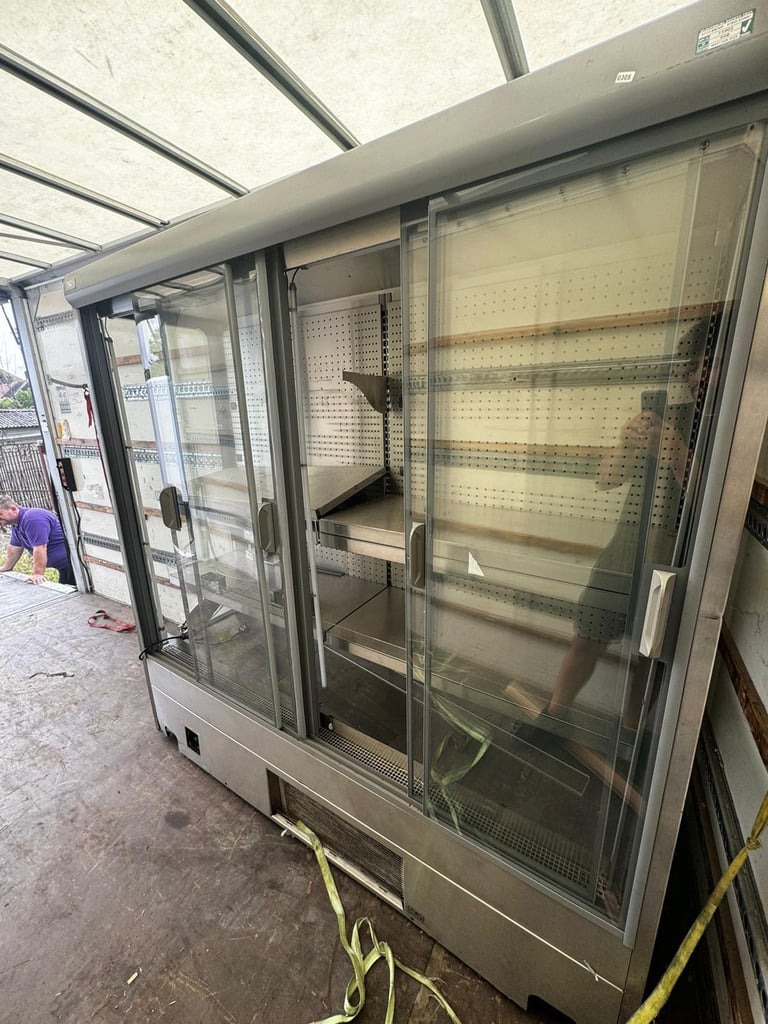 Commercial drinks fridges sliding doors like new cafe shop restaurant 