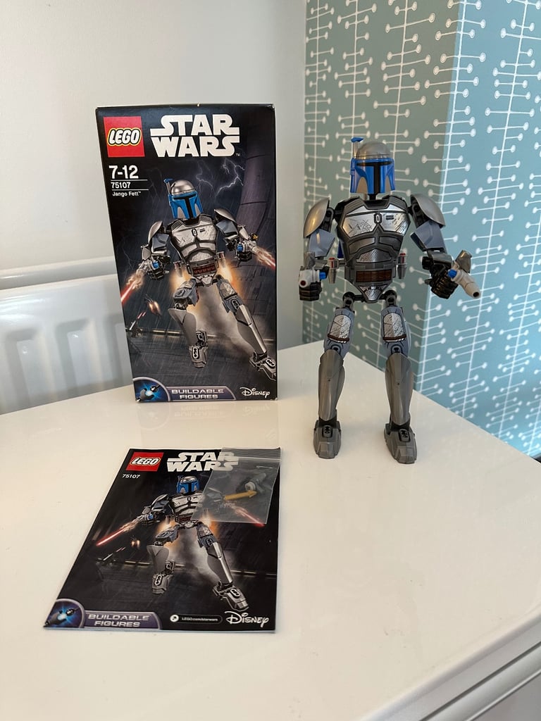 Retired LEGO STAR WARS Jango Fett Buildable Figure #75107 - Built With Box And Instructions