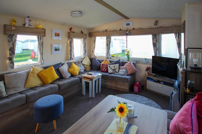 ABI Eminence 2014 static caravan at New Beach, Dymchurch, Kent. 6 berth