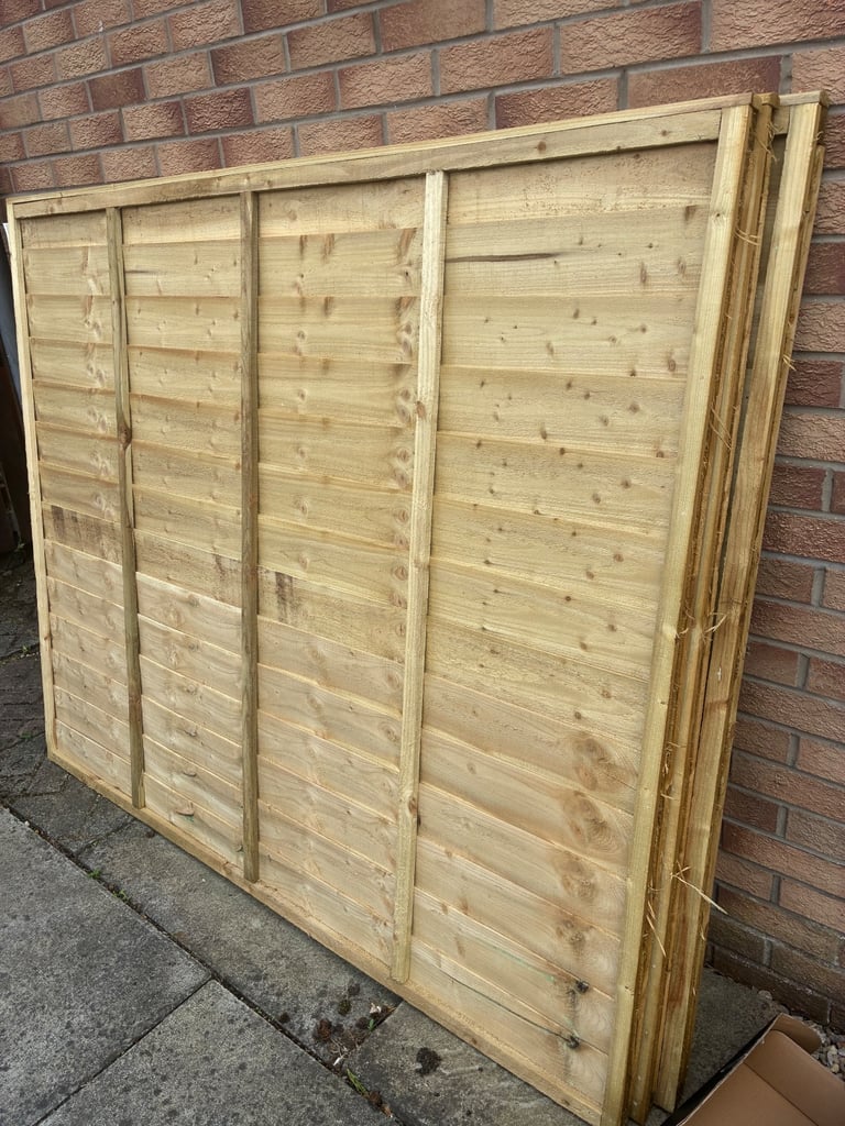 Treated fence panels 6 x 5 feet