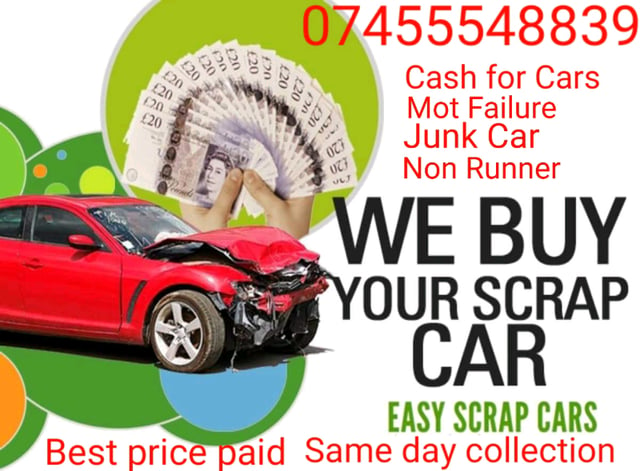 Cash for cars today non runner scrap same day collection in