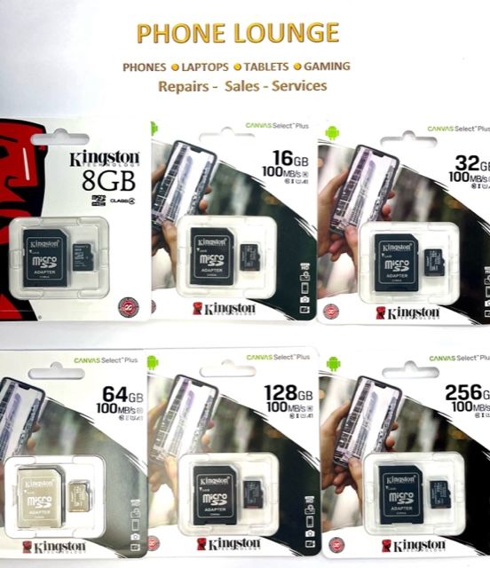 Micro SD Memory Cards 8, 16, 32, 64, 128, 256 GB