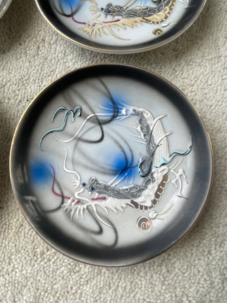Vintage Japanese Moriage Porcelain Dragonware set