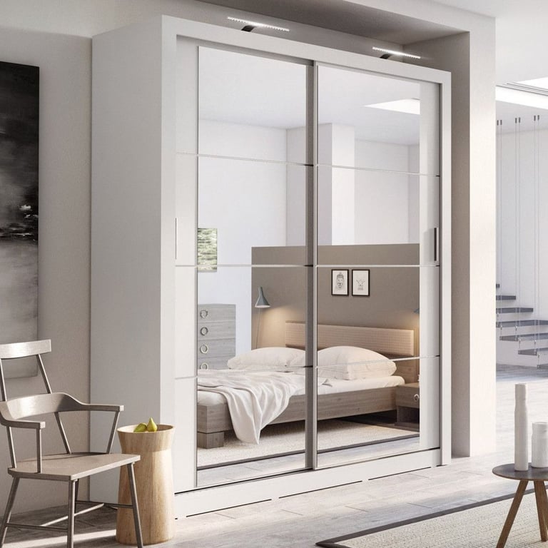 Daytona White 180cm Sliding Wardrobe