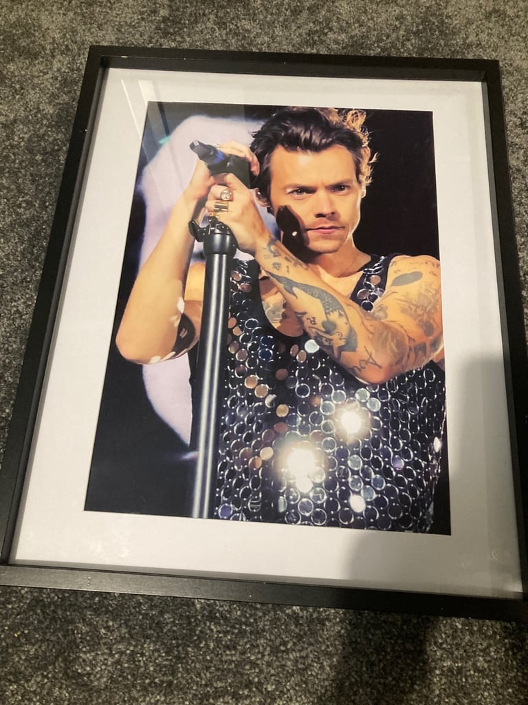image for Harry styles poster with frame included!