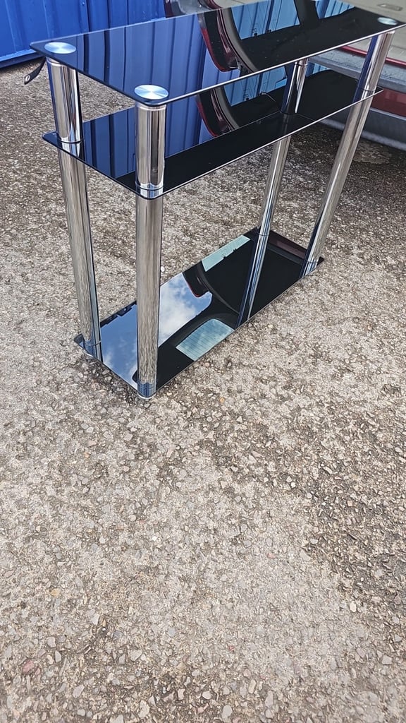 Glass console table 