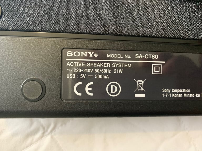 Sony Soundbar SA-CT80