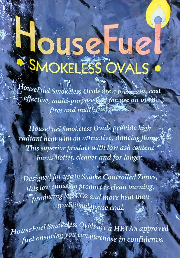 HouseFuel 25kg Bags Smokeless Ovals Coal £12.50 each 2 Available - Open Fires Stoves Heaters Cookers