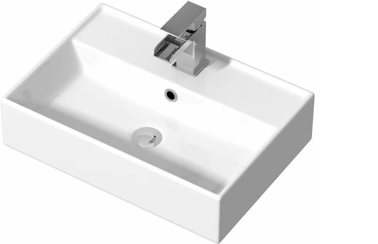 Bathroom Vanity Wash Basin Sink Countertop Rectangular 1 TH Modern 505 x 350mm