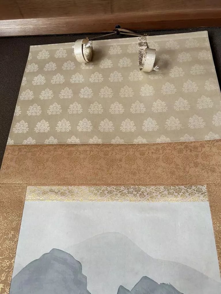 [Japanese Kakejiku] Hanging Scroll Landscape Painting Japan Showa Retro Tokonoma