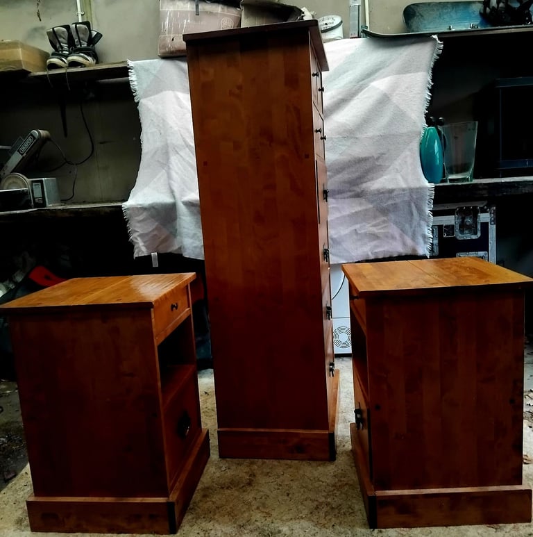 Laura Ashley tall boy and bedside units 