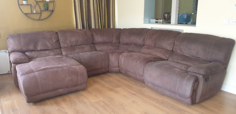 Large Brown Corner Sofa