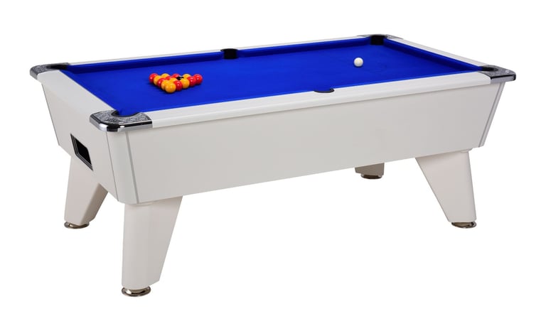 image for 7X4 OMEGA POOL TABLE IN WHITE- AVAILABLE FOR IMMEDIATE DELIVERY