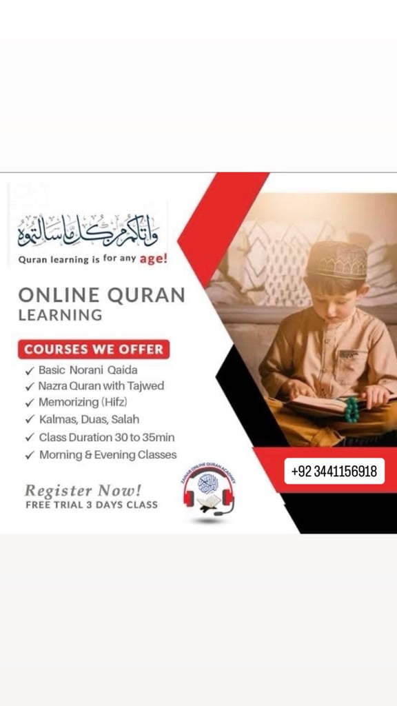 ✨ Online Quran Learning | Free Trial Classes | Enroll Today