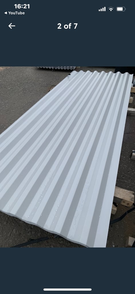 Box profile steel sheeting roofing