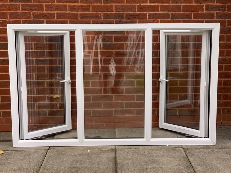 UPVC DOUBLE GLAZED ANTHRACITE GREY WINDOW SIDE OPENERS NEW 183cm WIDE 110cm High