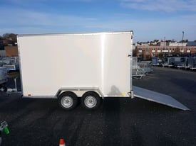 10x5ft box van trailer with rear ramp door 