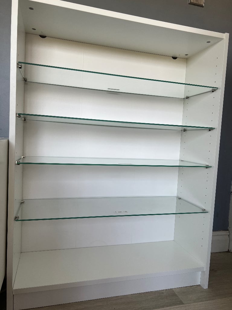 image for Bookcase with glass shelves. 