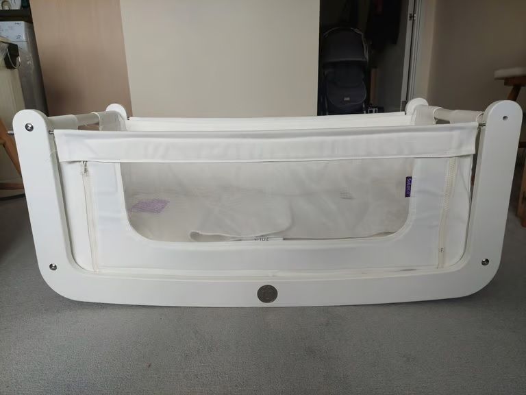 Cot Bed Snuzpod with mattress, SnuzPod2 Natural Crib Mattress & Waterproof Crib Mattress