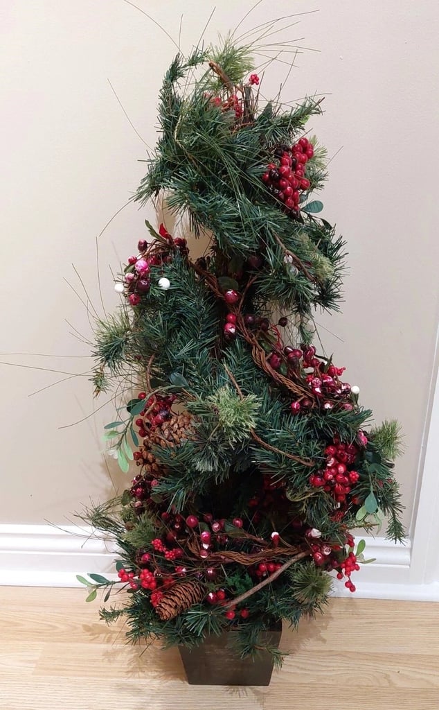 Vintage NEXT 3ft Spiral Christmas Tree With Berries Cones For Spares or Repairs