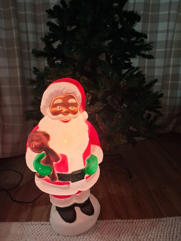 Christmas vintage blow mould santa 