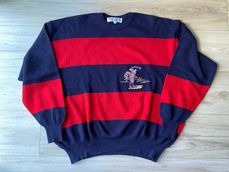 image for Burberry Vintage Striped Wool Jumper Made In England