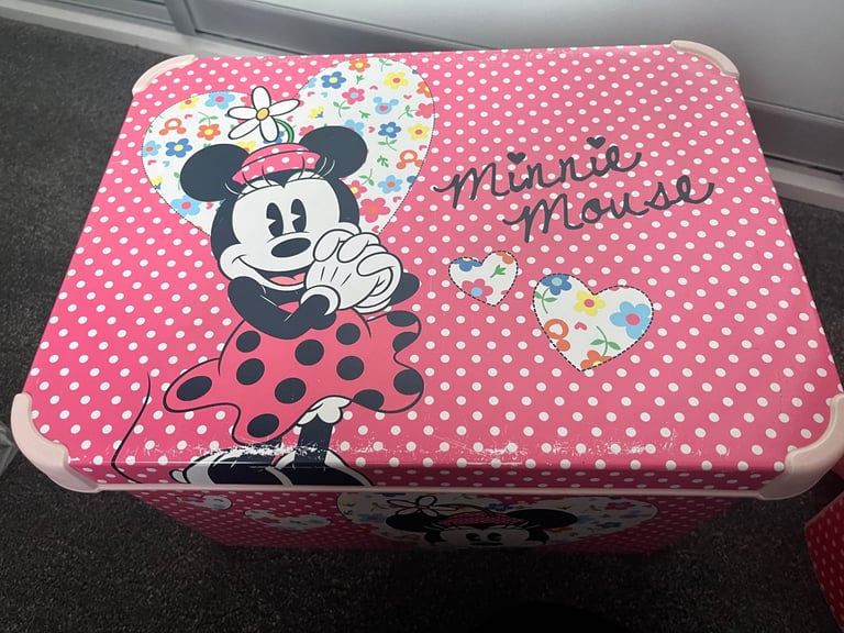 Minnie Mouse Storage tubs x2