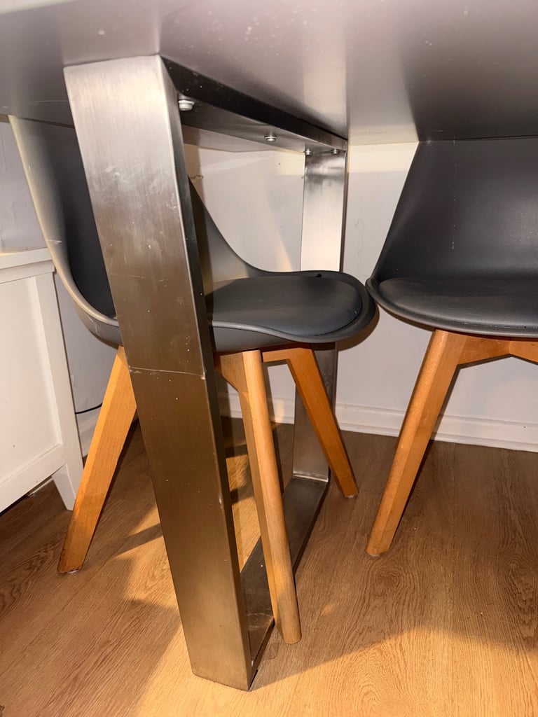 Dining table 4 chairs and bench 