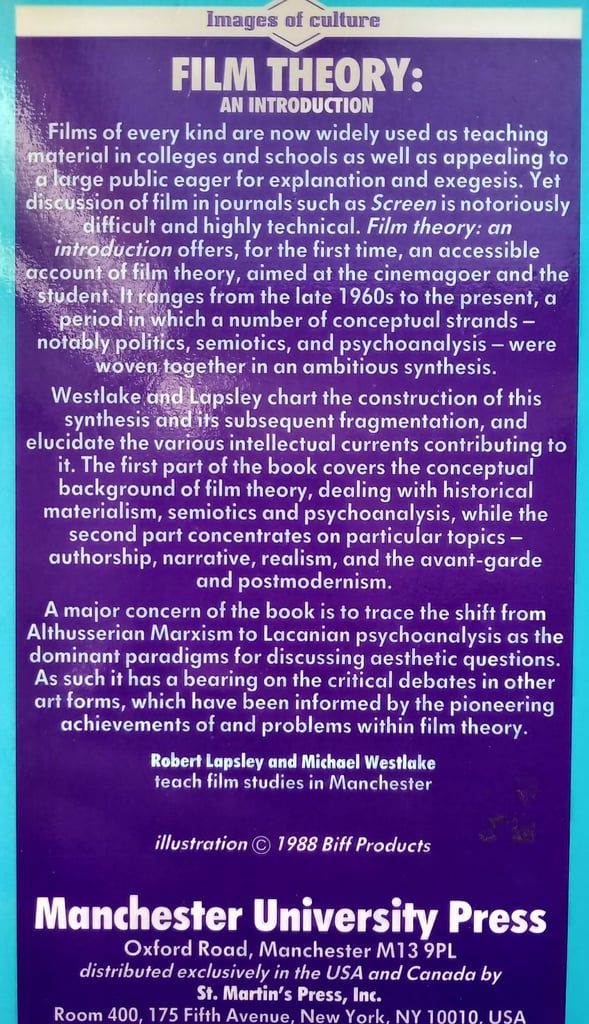 Film Theory Books (NEW CONDITION)