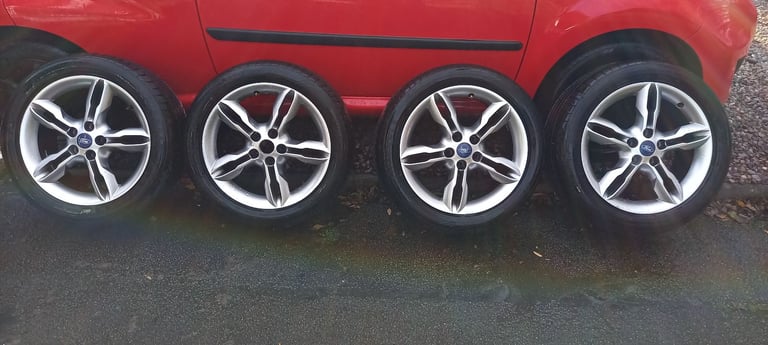 image for Ford 17in alloy wheels and tyres set 4 pcd108 fitment 5 stud 