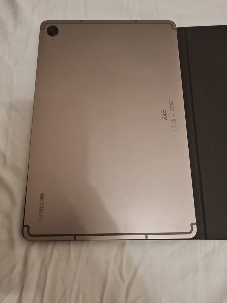 Samsung Galaxy Tab S9 FE, plus keyboard cover, and S Pen