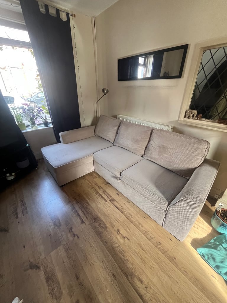 Sofa/ sofa bed - beige 