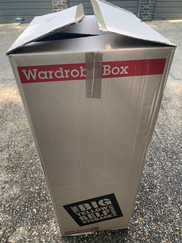 5 Large Moving Wardrobe Cardboard Storage Box