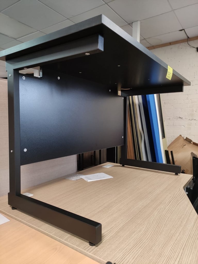 brand new black office desk