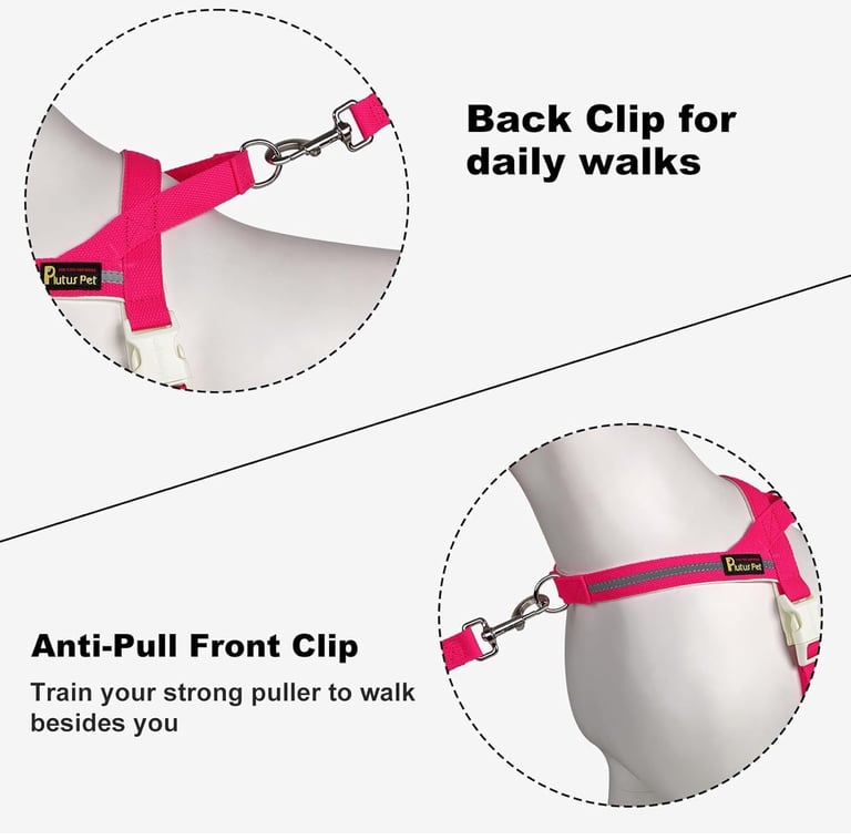 NEW Pets Purest Hot Pink Dog Harness Lead Size Small Set