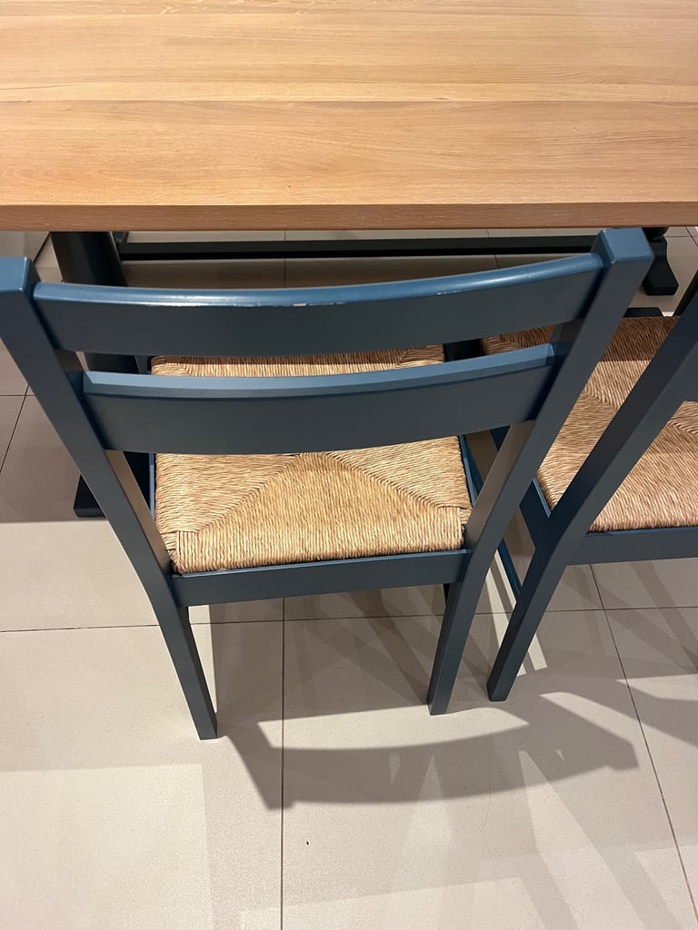 heals dining table, chairs, bench 