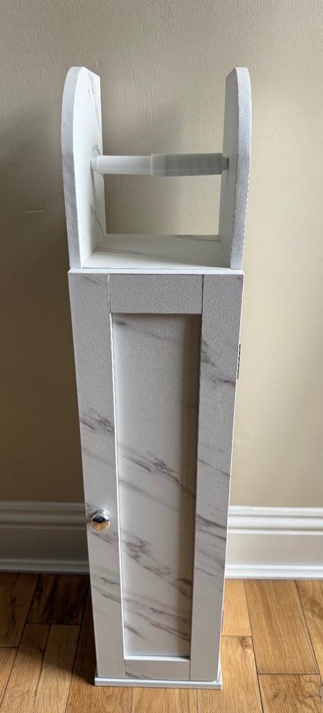 image for Toilet paper holder with storage shelf