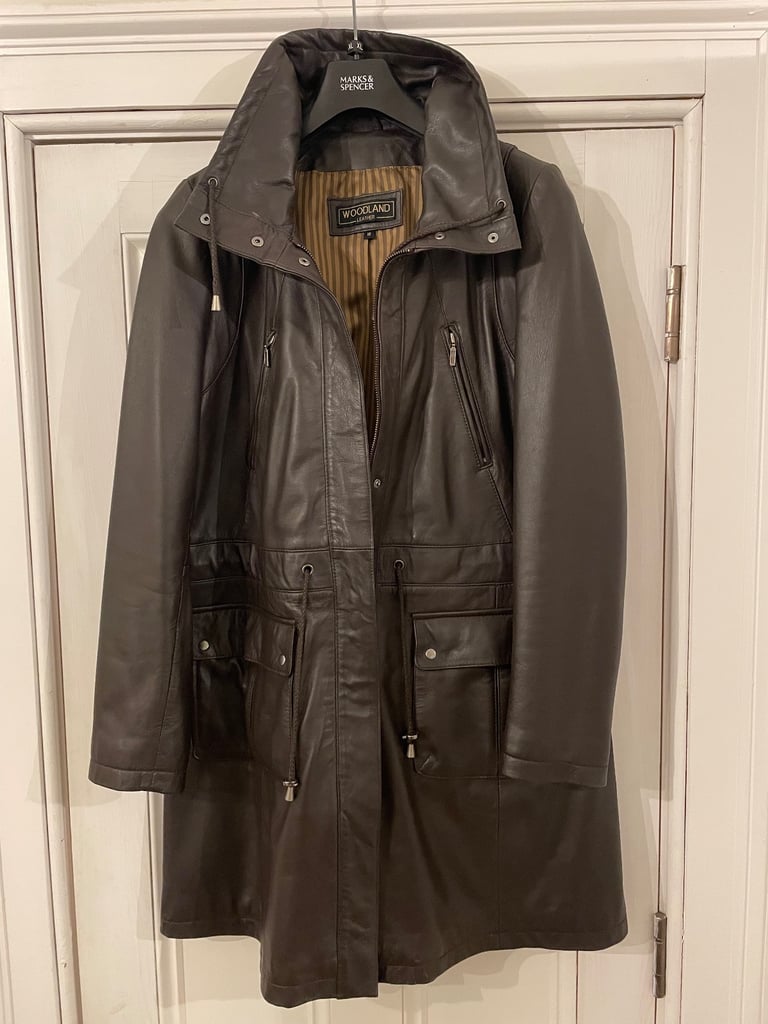 Woodland leather women’s parka UK18