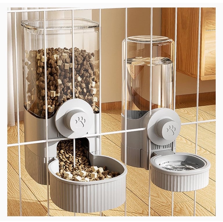 Automatic Clean pets foods and water feeders 1set 