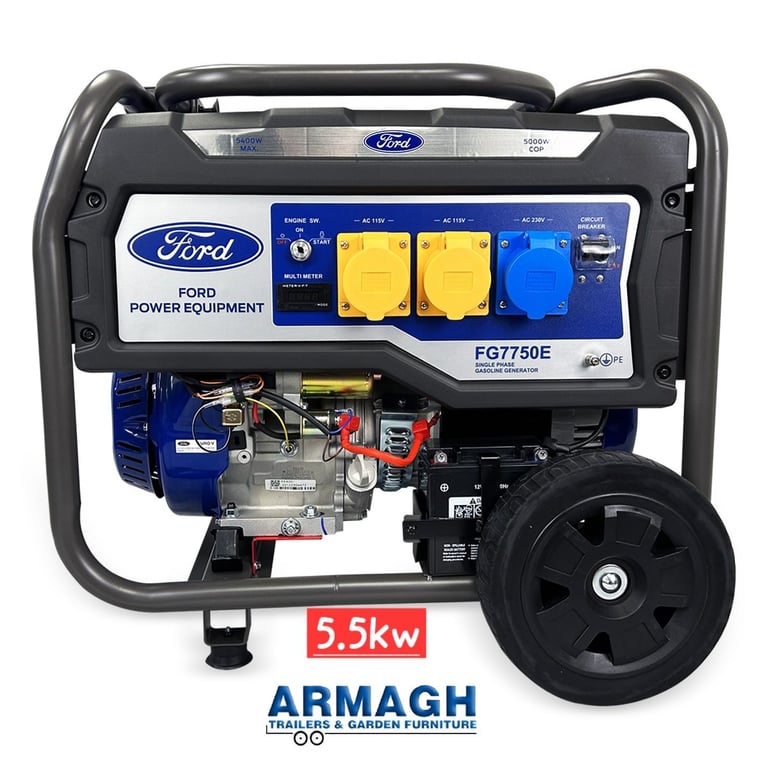 5.5kv 5500w FORD Electric key start generator 110v 230v