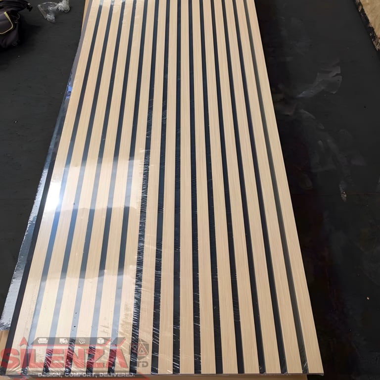 image for Slat Wall Panels Acoustic Backing Wood MDF