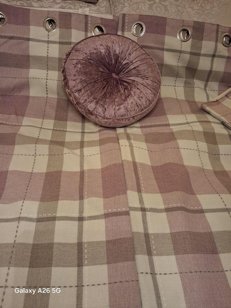image for Curtains wuth cushion  covers & throw 