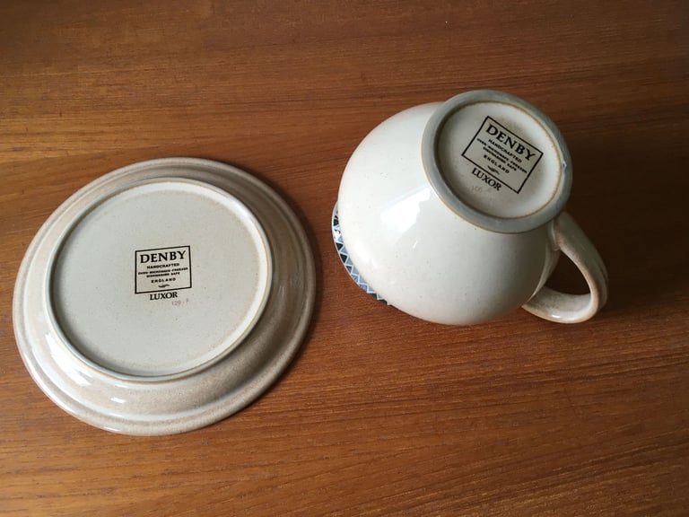 Denby Luxor Tableware – Gravy Boat + Saucer, Salt & Pepper Pots + Sugar Bowl – Collect Only