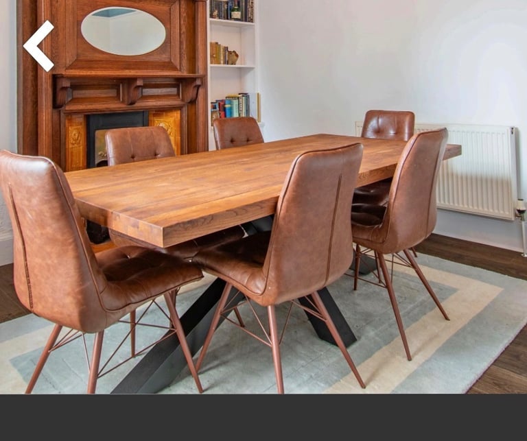 image for Barker and Stonehouse Dining Table and leather chairs