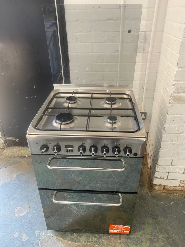 🚚Beautiful Indesit 60CM Stainless Steel Gas Cooker 